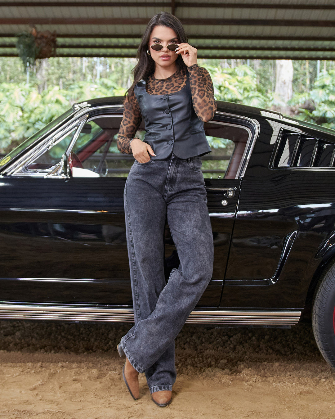 PANTALON DAMA BOTA RECTA TIRO ALTO REF. 18325