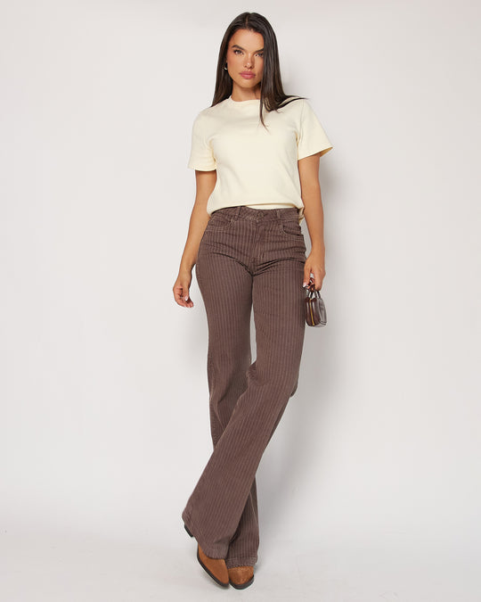PANTALON DAMA BOTA RECTA TIRO ALTO REF. 18343