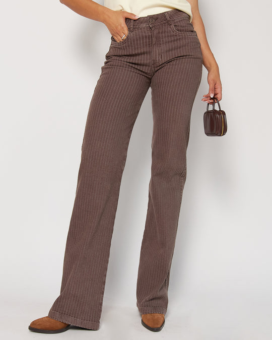 PANTALON DAMA BOTA RECTA TIRO ALTO REF. 18343