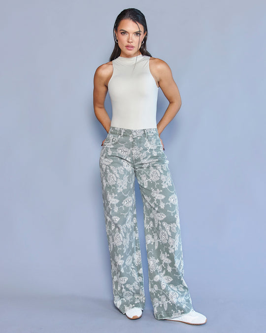PANTALON DAMA WIDE LEG TIRO ALTO REF. 18467 (PREVENTA)