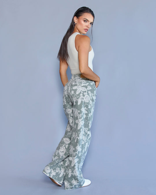 PANTALON DAMA WIDE LEG TIRO ALTO REF. 18467 (PREVENTA)