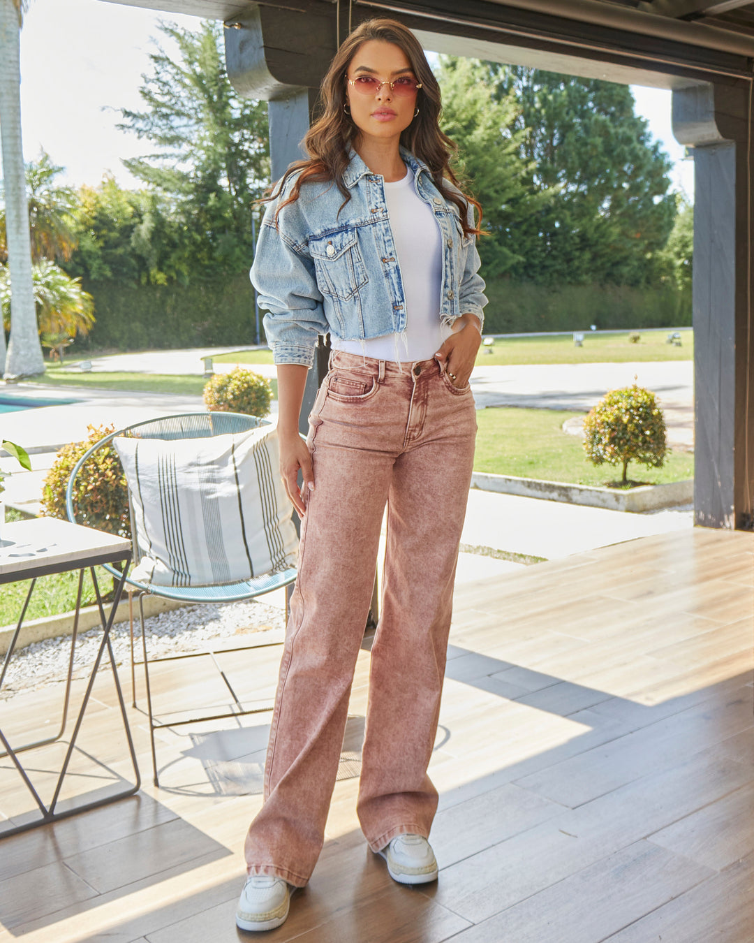 PANTALON DAMA BOTA RECTA TIRO ALTO REF. 18337