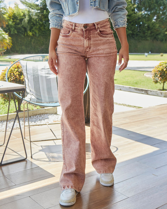 PANTALON DAMA BOTA RECTA TIRO ALTO REF. 18337