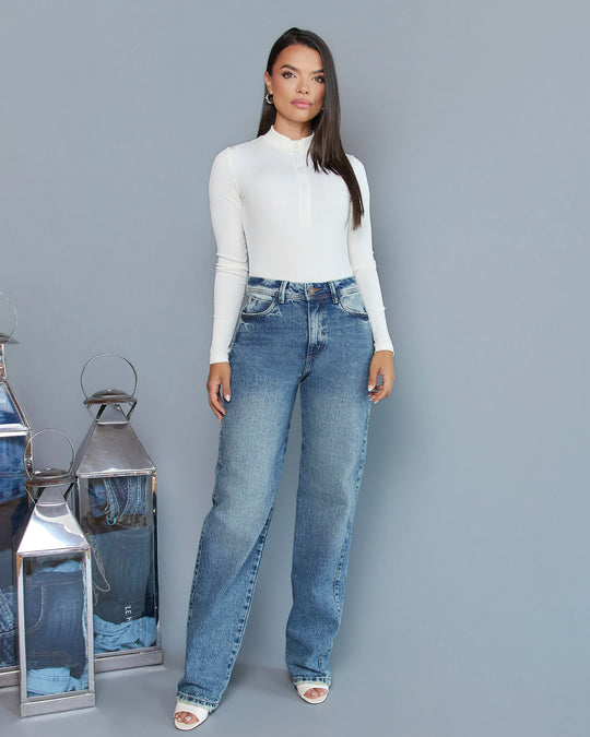 PANTALON DAMA BAGGY TIRO ALTO REF. 18409