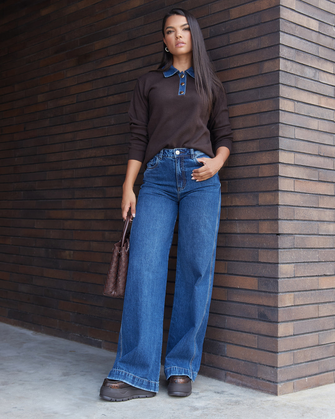 PANTALON DAMA WIDE LEG TIRO ALTO REF. 18223