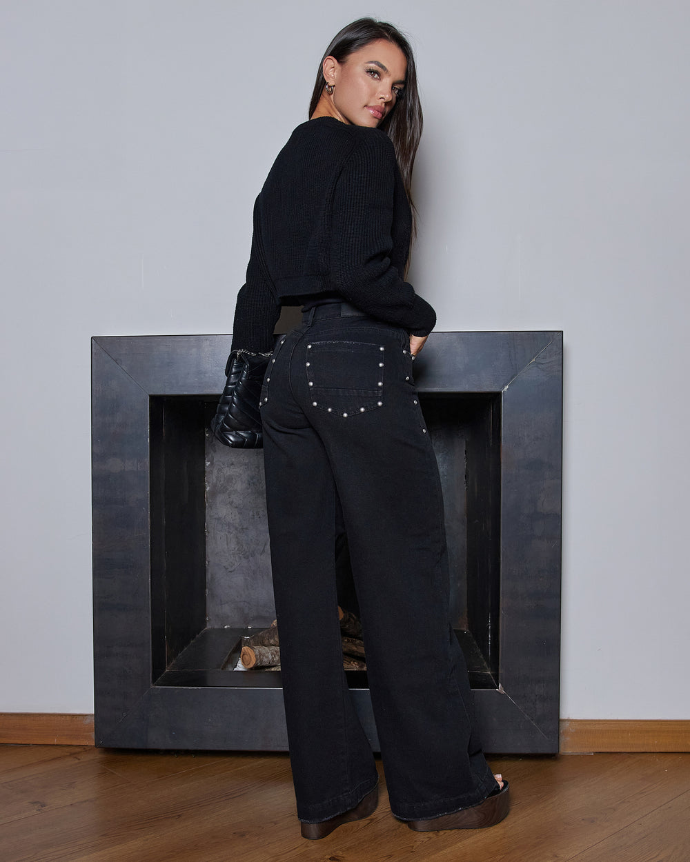PANTALON DAMA WIDE LEG TIRO ALTO REF. 18172 TACHES EDICION LIMITADA