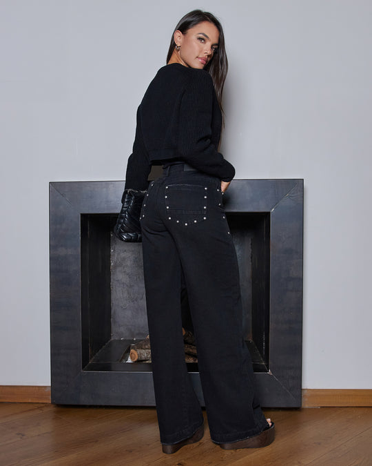 PANTALON DAMA WIDE LEG TIRO ALTO REF. 18172 TACHES EDICION LIMITADA