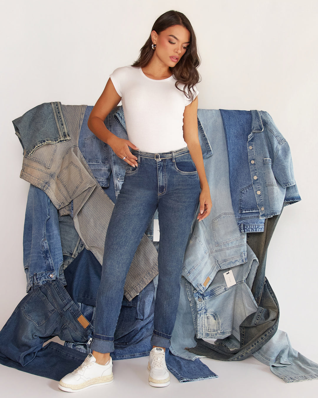 PANTALON DAMA SKINNY TIRO ALTO REF. 18192-1