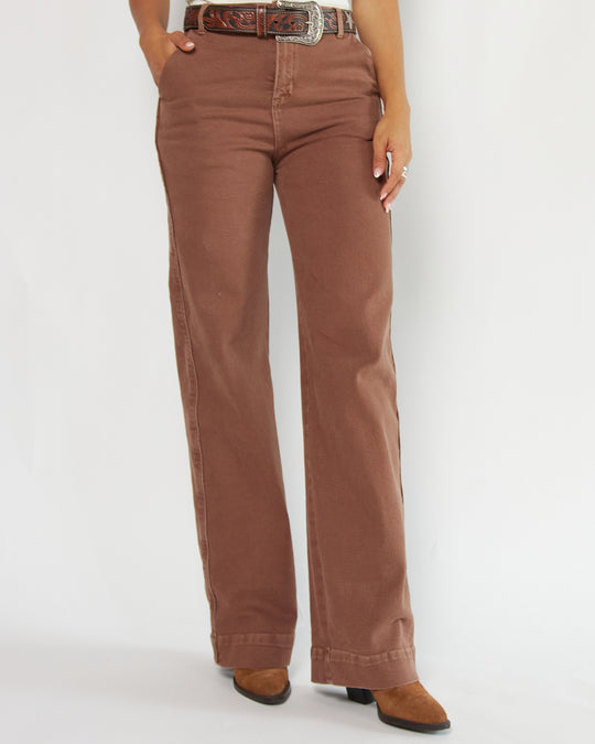 PANTALON DAMA BOTA RECTA TIRO ALTO REF. 18163