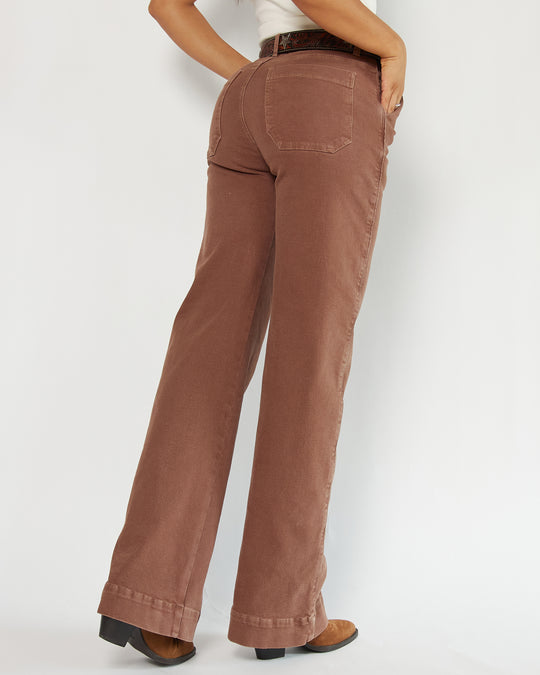 PANTALON DAMA BOTA RECTA TIRO ALTO REF. 18163