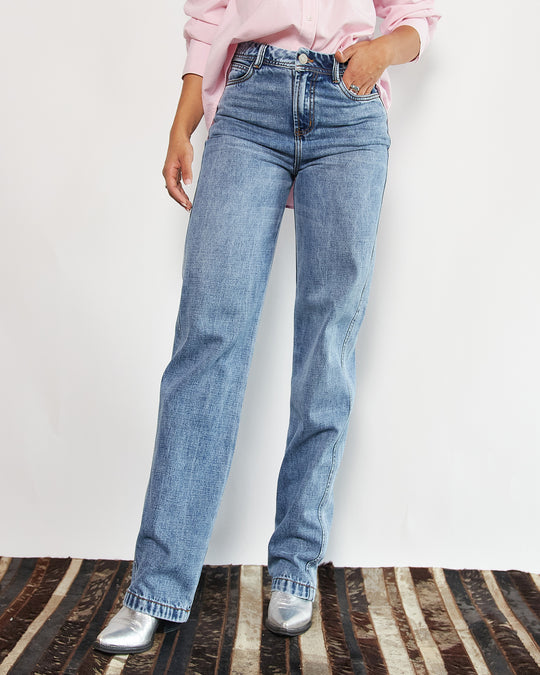 PANTALON DAMA BOTA RECTA TIRO ALTO REF. 18295