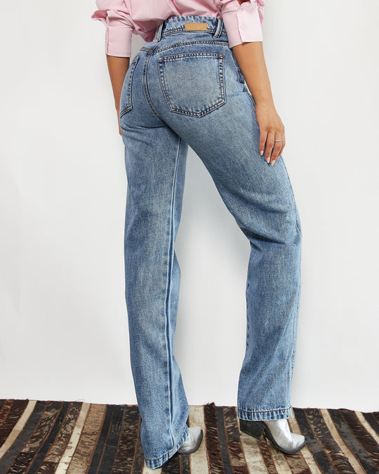 PANTALON DAMA BOTA RECTA TIRO ALTO REF. 18295