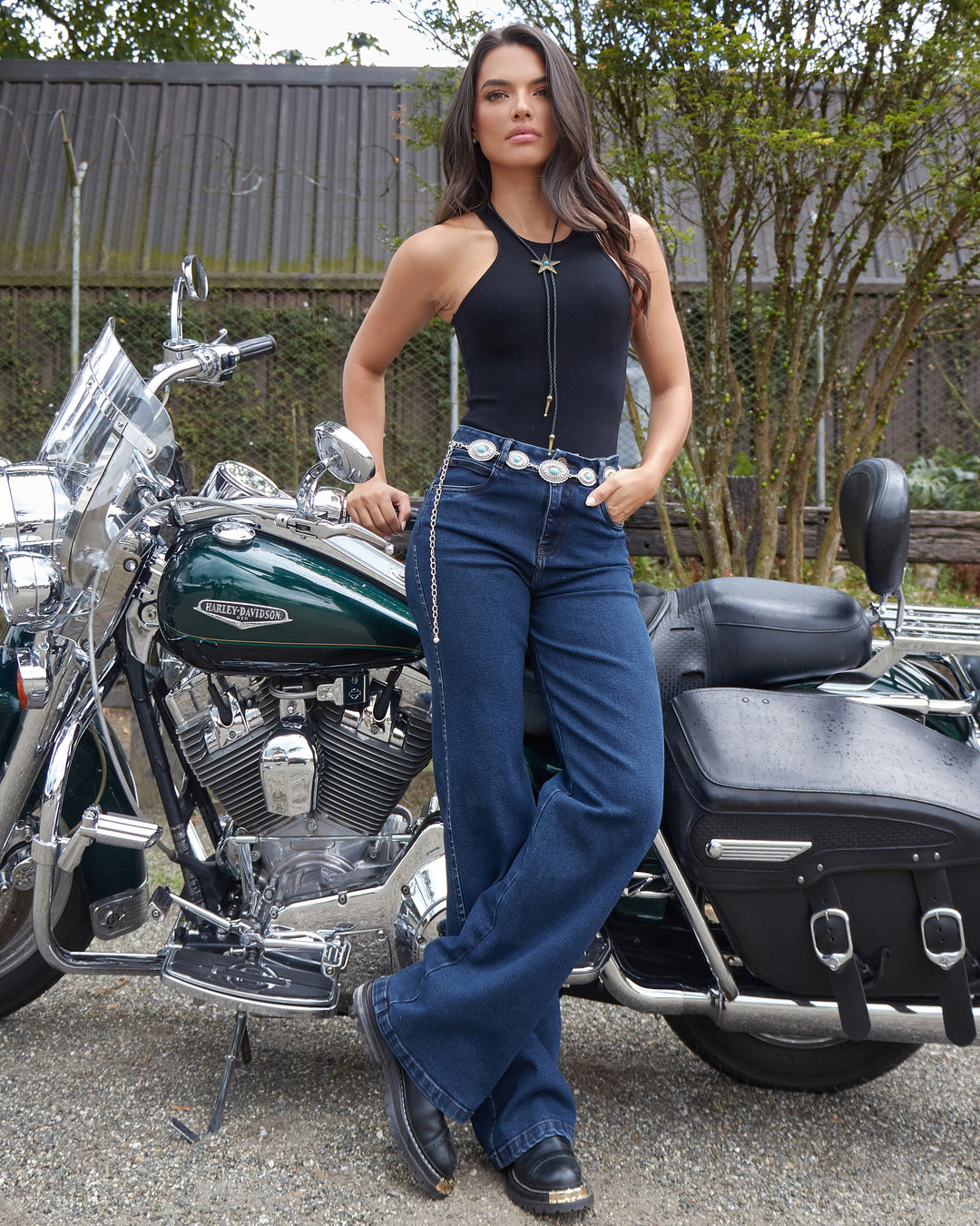 PANTALON DAMA WIDE LEG TIRO ALTO REF. 18326