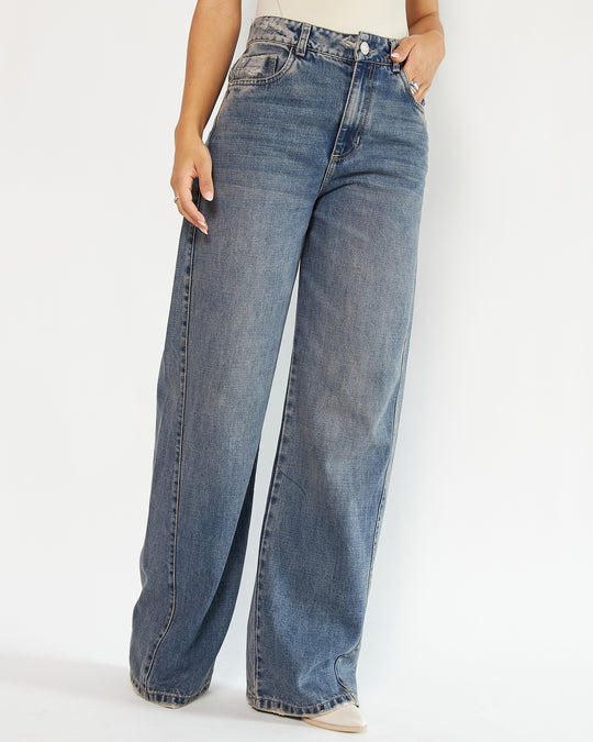 PANTALON DAMA WIDE LEG TIRO ALTO REF. 18203