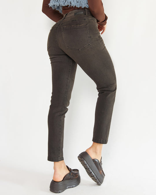 PANTALON DAMA MOMFIT TIRO ALTO REF. 18148