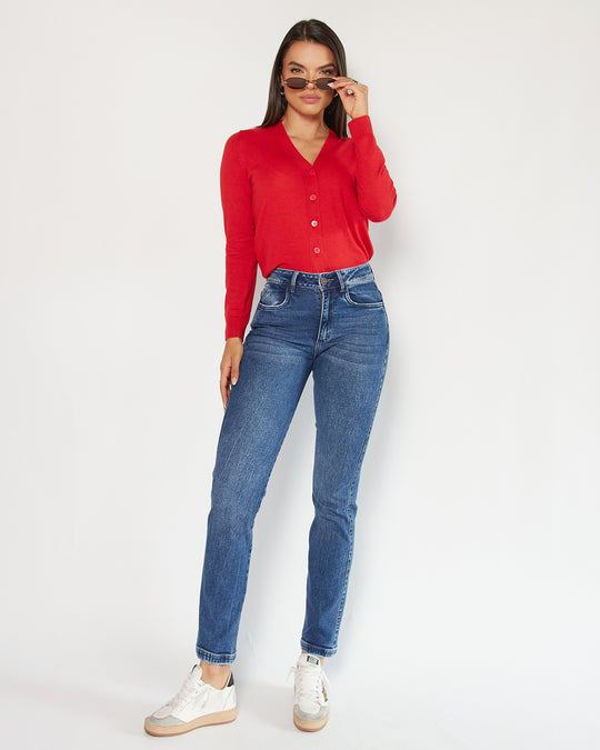 PANTALON DAMA MOMFIT TIRO ALTO REF. 18175