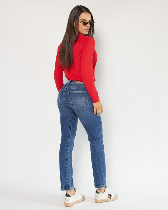 PANTALON DAMA MOMFIT TIRO ALTO REF. 18175
