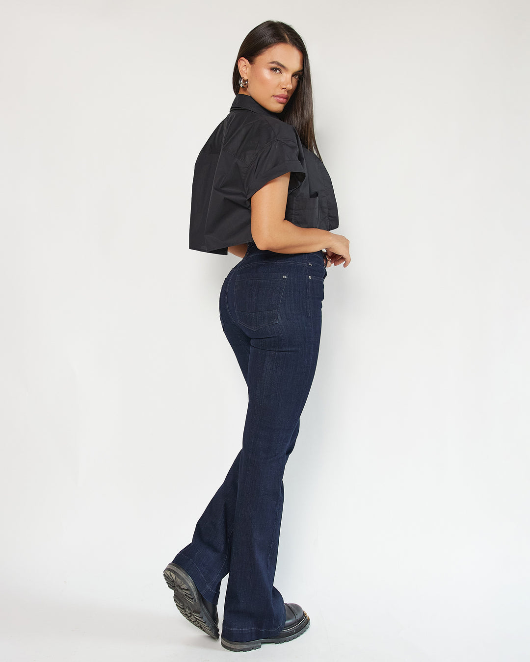 JEAN DAMA BOTA FLARE TIRO ALTO REF. 18228