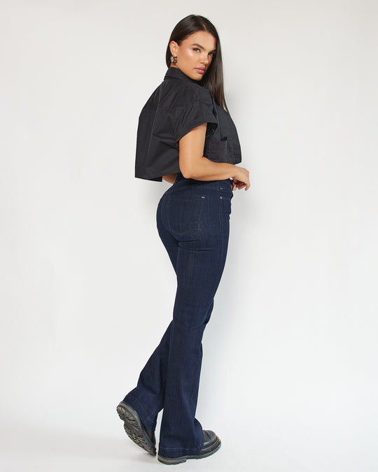 JEAN DAMA BOTA FLARE TIRO ALTO REF. 18228