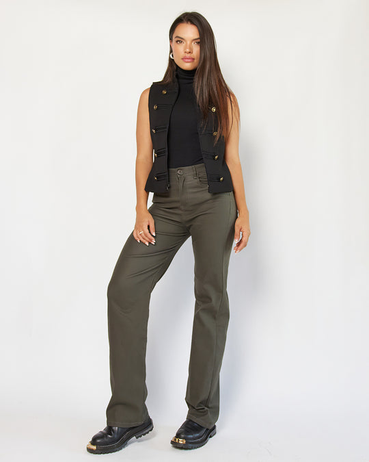 PANTALON DAMA BOTA RECTA TIRO ALTO REF. 18309