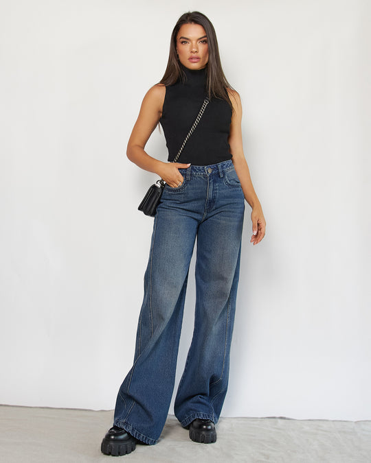 PANTALON DAMA WIDE LEG TIRO ALTO REF. 18265